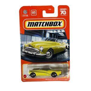 Matchbox 1953 Buick Skylark Convertible Yellow 70 Years 1:64 Diecast Car